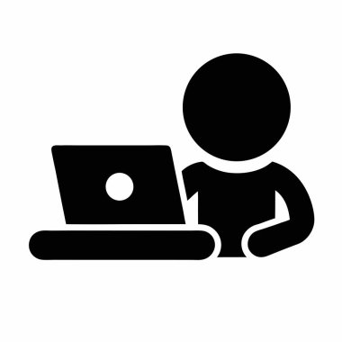 Dizüstü bilgisayar simgesinin vektör çizimi