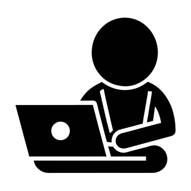 dizüstü bilgisayar simgesi, vektör illüstrasyonu