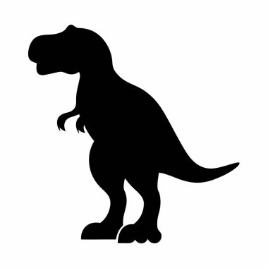 Tatlı siyah beyaz dinozorların izole edilmiş vektör çizimi