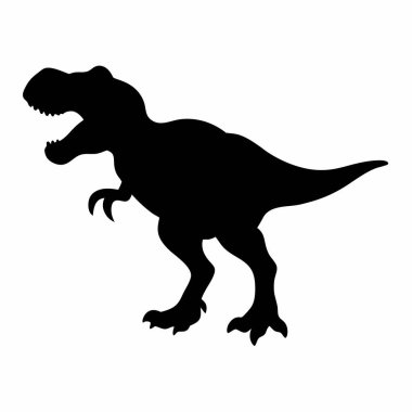 Bir dinozorun silueti.
