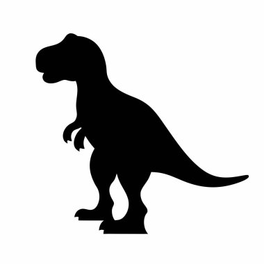 Dinozorun silueti, vektör çizimi
