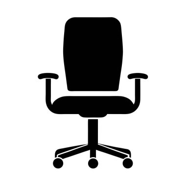 Ofis sandalyesi, illüstrasyon, beyaz arkaplan üzerindeki vektör.