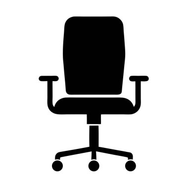 ofis koltuğu simge vektör illüstrasyon izole
