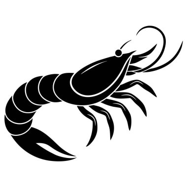 siyah karides vektör çizimi