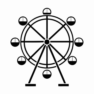 Tekerlek simgesi vektör illüstrasyonu