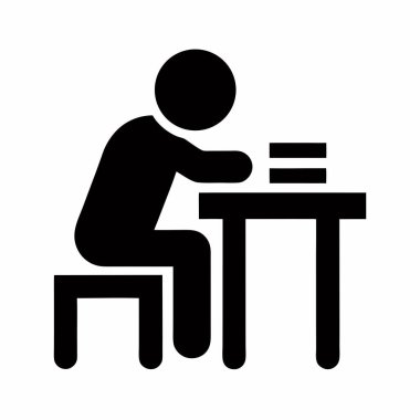 İş adamı bilgisayar ve dizüstü bilgisayar vektör illüstrasyonuyla çalışıyor