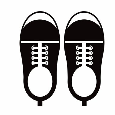 Ayakkabı simgesi. Ayakkabı vektör simgesi web için basit örnek