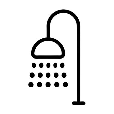 duş simgesi, vektör illüstrasyonu