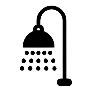 Duş düz vektör simgesi