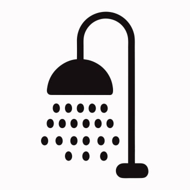 Duş düz vektör simgesi