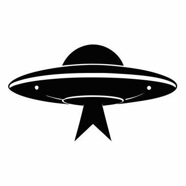 UFO simgesi. Web için UFO vektör simgesinin basit çizimi