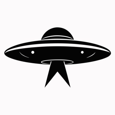 uzay UFO simgesi. Web için uzaylı UFO vektör simgesinin basit çizimi