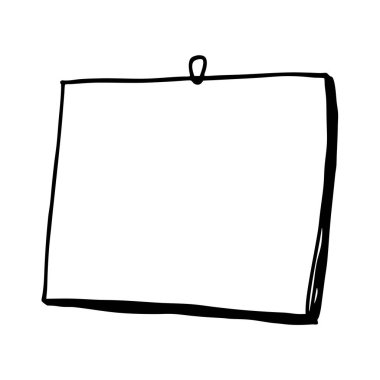 Boş bir notun el çizimi karalaması