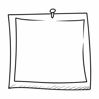 Karalama çerçevesi simgesi. vektör sanat çizimi illüstrasyonu