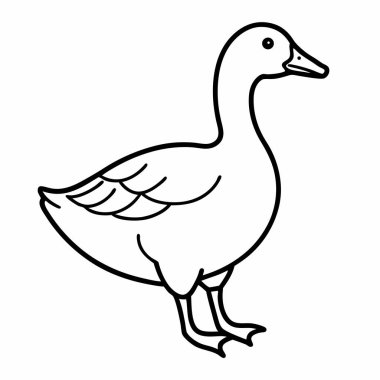 Kaz simgesi, anahat stili