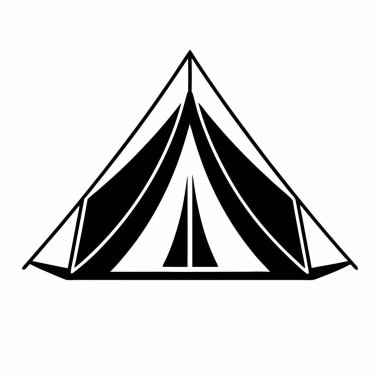 kamp çadırı simgesi, basit tasarım