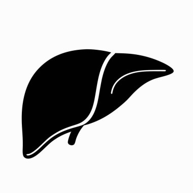 karaciğer simge vektör çizim