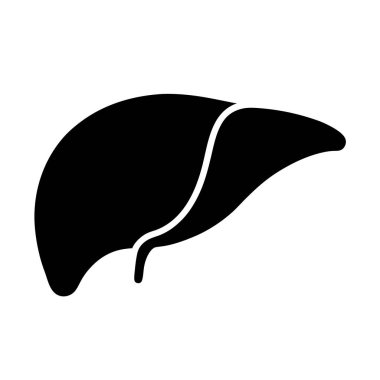 Karaciğer simgesi, vektör illüstrasyonu