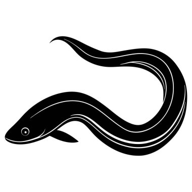 Beyaz arka planda siyah yılan. vektör illüstrasyonu