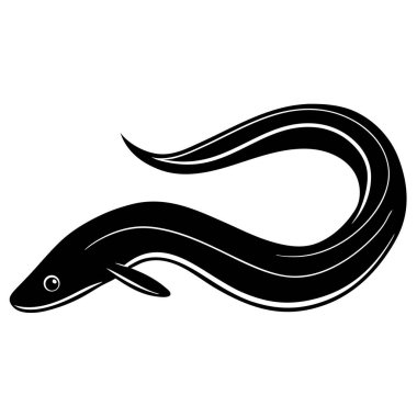 Yılan simgesi, siyah stil.