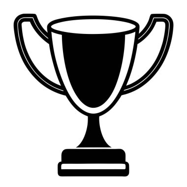 Kupa ikonu. Beyaz arkaplanda izole edilmiş ağ için kupa vektör simgesinin ana hatları