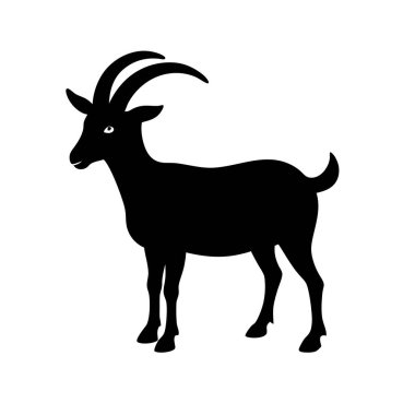 Beyaz arkaplanda keçinin vektör illüstrasyonu