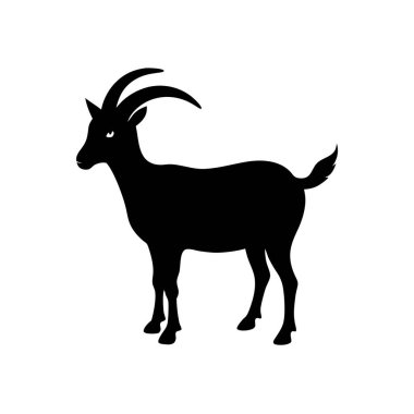 Keçi logosu tasarım şablonu vektörü