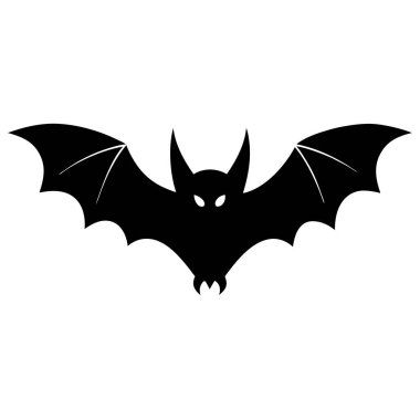 Cadılar bayramı yarasa silueti simge vektörü