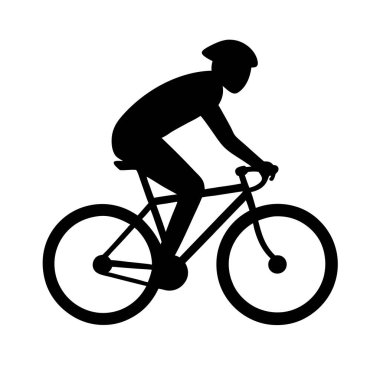 Bisikletçi simgesi vektör çizimi