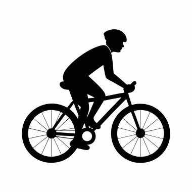 Bisikletli bir adamın silüeti.