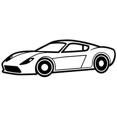 beyaz arkaplanda siyah araba simgesi