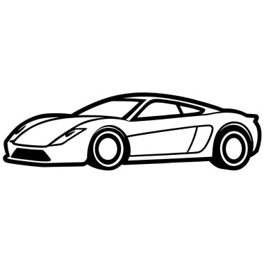 Araba ikonu. Web için araba vektör simgelerinin özet çizimi