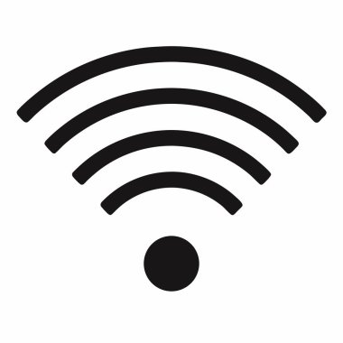 Wi-fi simgesi. kablosuz simge. Kablosuz internet. Kablosuz sembol. vektör
