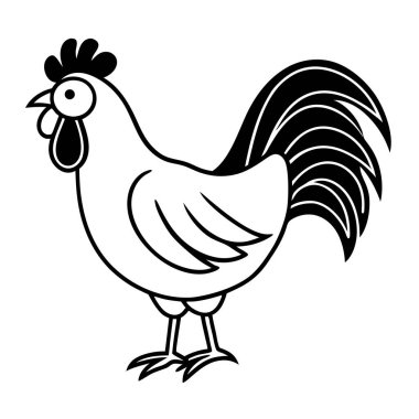 tavuk kuş simgesi, vektör illüstrasyon tasarımı