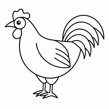 tavuk çiftliği kuş çizgi film vektör çizim grafik tasarımı
