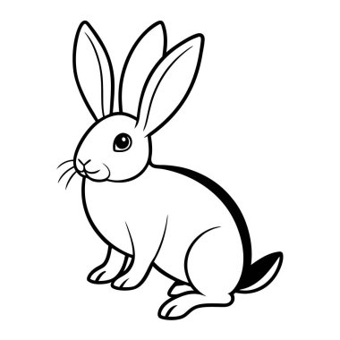 sevimli tavşan karakter simgesi