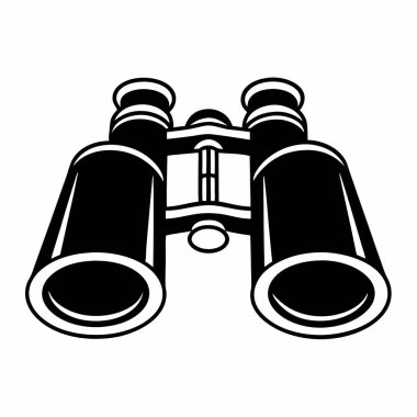 dürbün simgesi. Beyaz arkaplanda izole edilmiş web tasarımı için dürbün vektör simgesinin basit çizimi