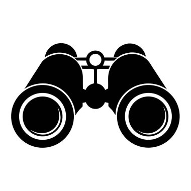 dürbün simgesi. Beyaz arkaplanda izole edilmiş web tasarımı için dürbün vektör simgelerinin basit çizimi