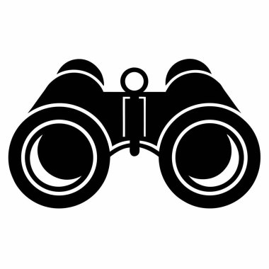 Dürbünlü dürbün. Dürbün vektör ikonu web tasarımlı basit bir dürbün çizimi. beyaz arkaplanda izole