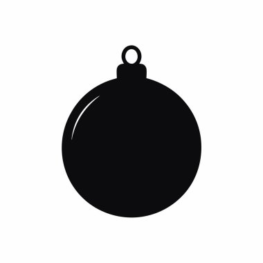 Noel topu ikonu vektör illüstrasyonu