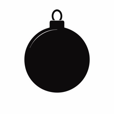 Noel topu simgesi, vektör illüstrasyon tasarımı