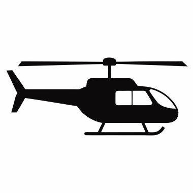 Helikopter ikonu. Basit resimleme