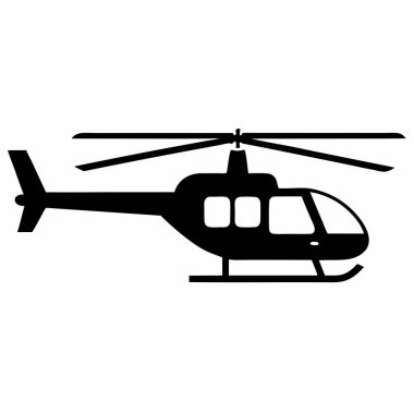 Helikopter ikon vektörü. özet çizimi.