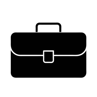 Evrak çantası ikonu. Web için bavul vektör simgelerinin basit çizimi