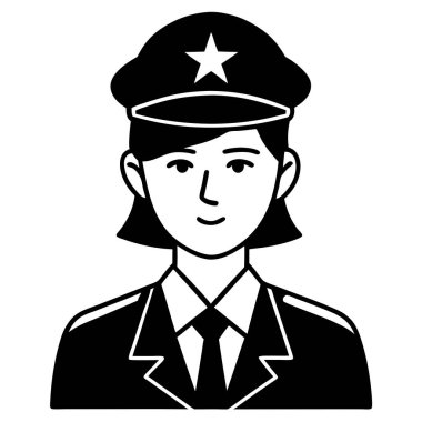 kadın subay kadın simgesi, taslak biçimi