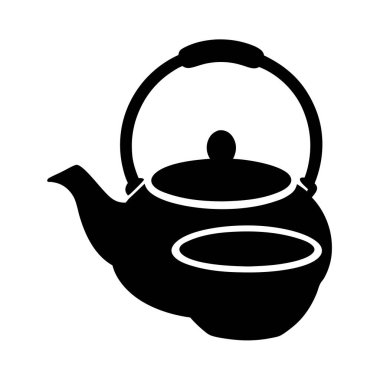 Çaydanlık ikonu. Web tasarımı için çaydanlık vektör simgesinin basit bir gösterimi