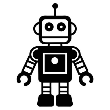 robot ikon vektör illüstrasyonu