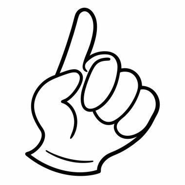 parmak jest simgesi, dış hat vektörü