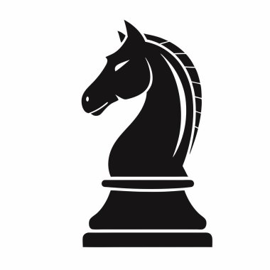 Satranç taşı ikonu. Web için basit satranç vektör simgesi çizimi