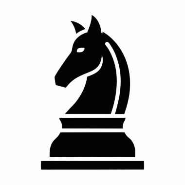 Satranç taşı ikonu. Web için satranç taşı vektör simgesinin basit illüstrasyonu